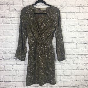 Amour Vert Silk Terrazzo Print Dress